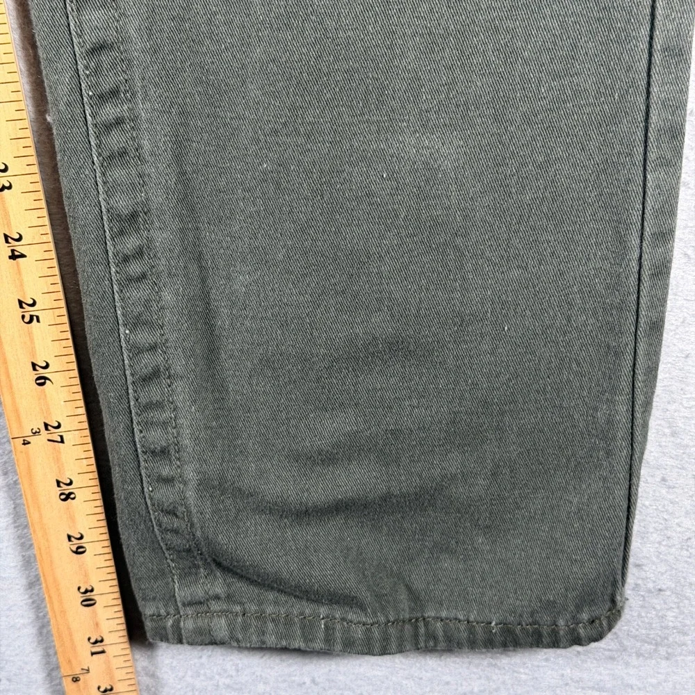 True Religion Billy Super T Mens 34x31 Olive Green Straight Leg Pants USA Made